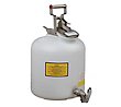 Justrite 5-Gallon Disposal Can with Faucet- White